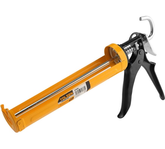 Изображение товара Пистолет для герметика TOLSEN 225 мм, полуоткрытый, алюм. корпус 43050