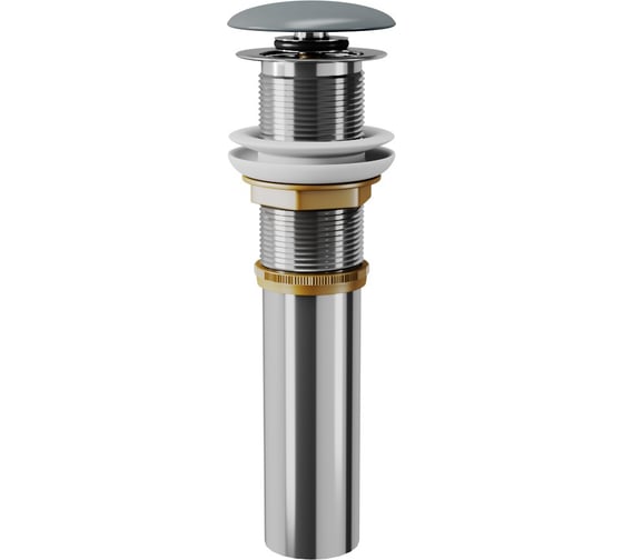 Изображение товара Донный клапан для раковины D&K 1/4 клик-клак, графит крышка DC9006