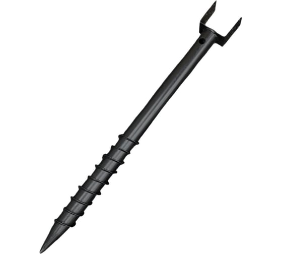 Изображение товара Свая винтовая многовитковая с U-образным фланцем под брус СВАЙБЕР 100 мм, SVU76x1300x3.0, покрытие стандарт (грунт ГФ-21) SVU76x1300x3.0 U-100