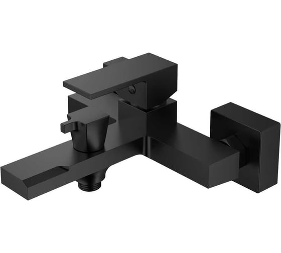 Изображение товара Смеситель для ванны PLATAN 63213B Stavanger черный, латунь, короткий гусак, картридж 30мм УТ-00052134