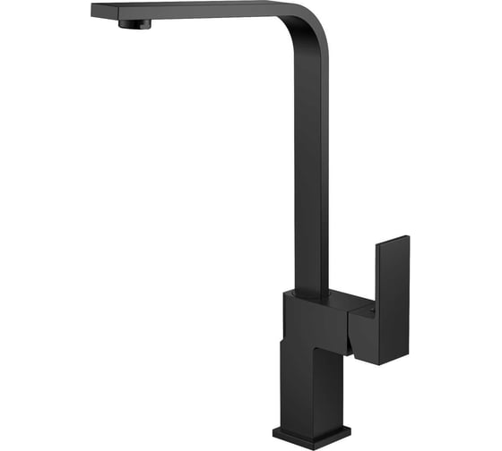 Изображение товара Смеситель для кухни PLATAN 73213B Stavanger черный, латунь, высокий излив, картридж 30мм, гайка УТ-00052128