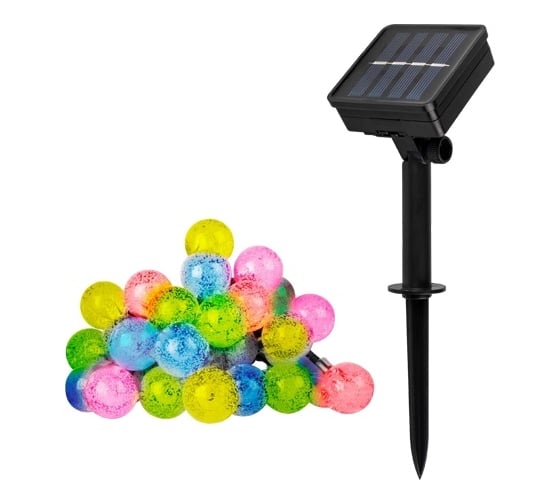 Изображение товара Светодиодный светильник ФАZА садовый SLR-G05-30M гирлянда шарики мультицвет на солнечн. батарее 5033375