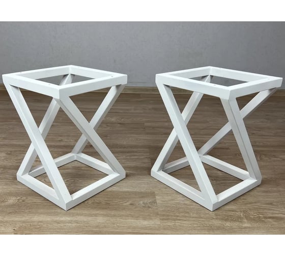 Изображение товара Комплект металлических каркасов для табурета Solarius Циклон, цвет белый, 2 шт. 999-00004-2