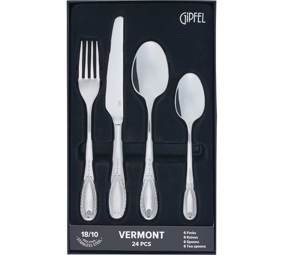 Изображение товара Набор столовых приборов Gipfel Vermont 24 предмета 52537