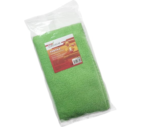 Изображение товара Тряпка из микрофибры для пола EUROHOUSE 50х60 см, 2 шт., 200 г/м2, 80% полиэстер 20% полиамид 16466