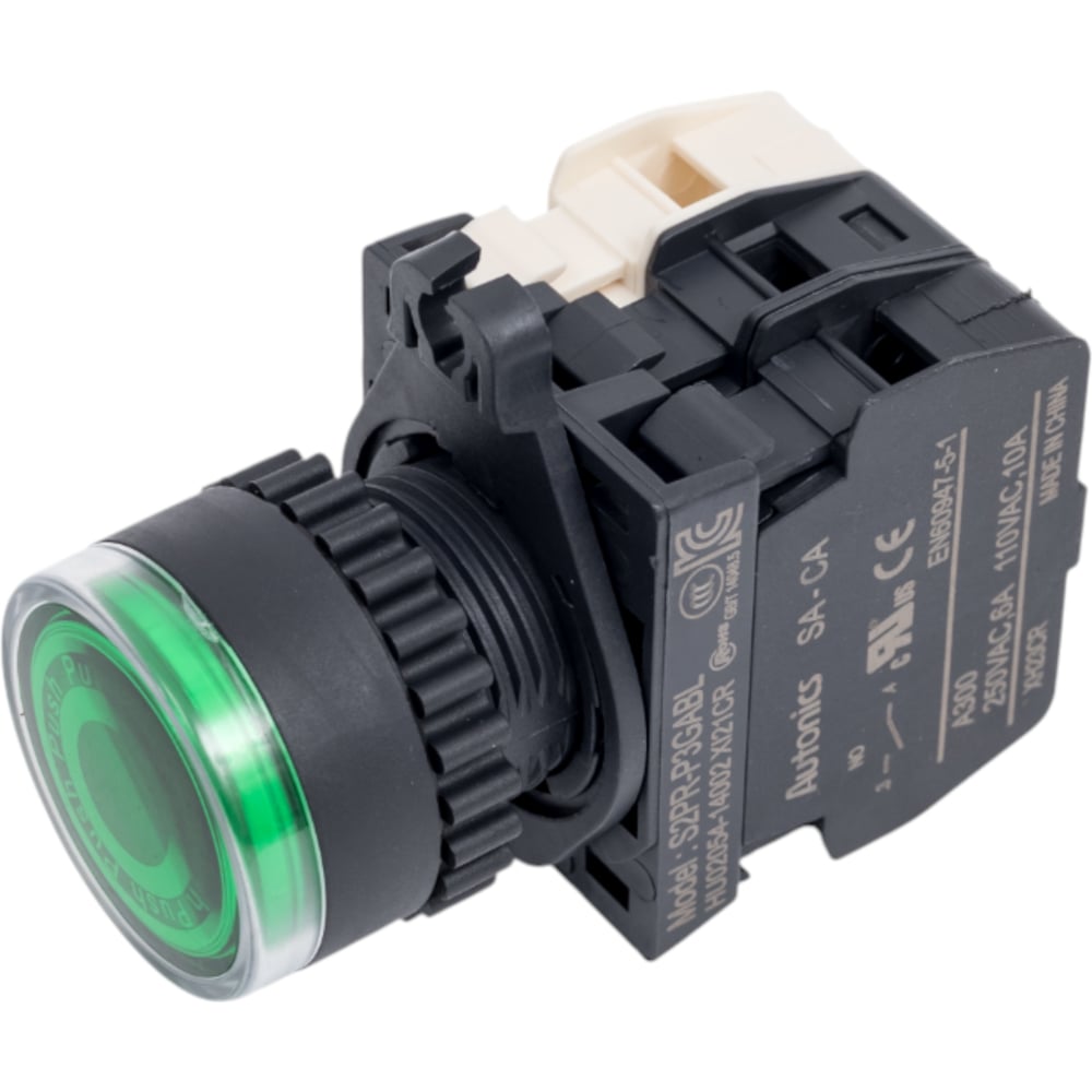 Изображение товара Автоматический кнопочный выключатель Autonics S2PR-P3GABL IP52 220В 6А