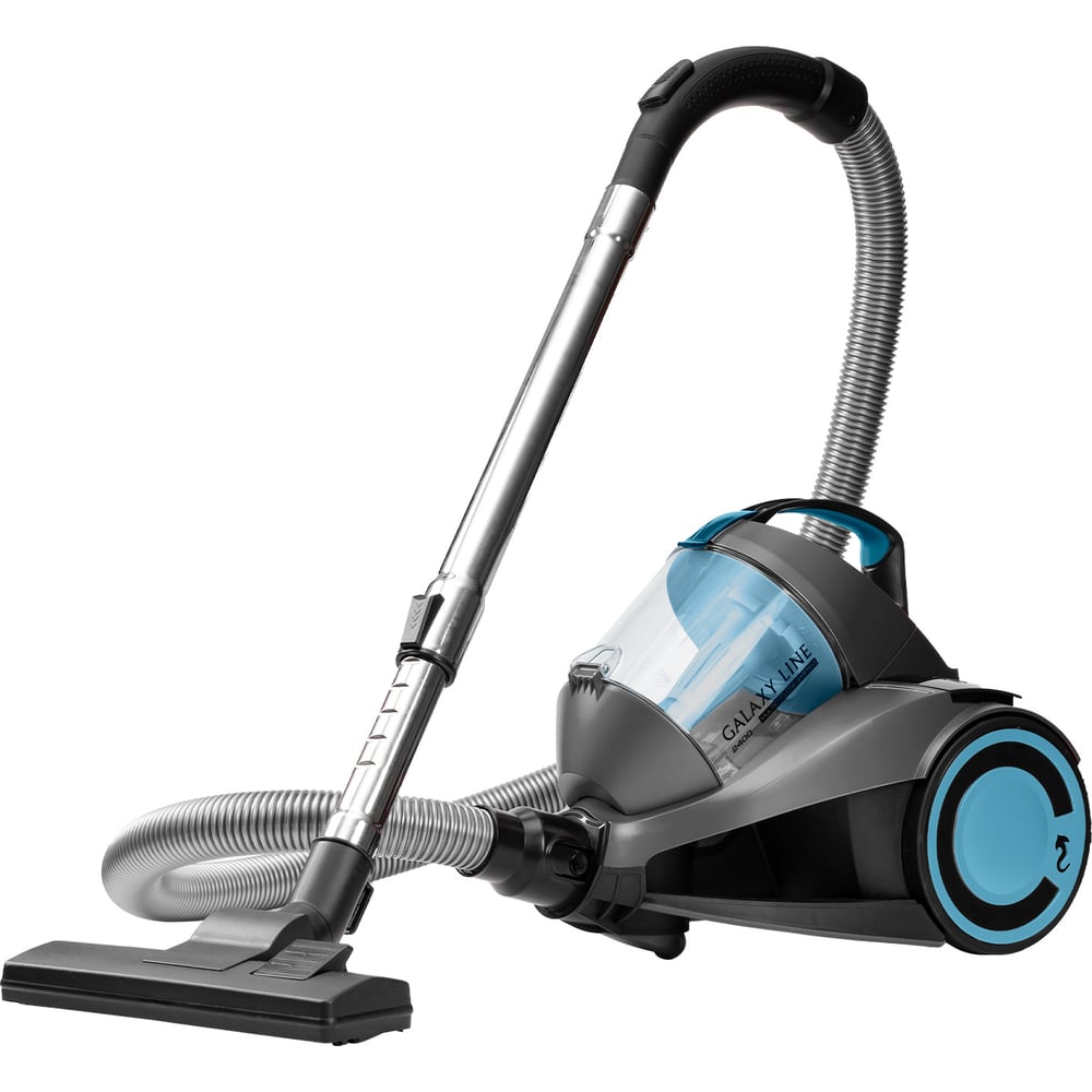 Изображение товара Пылесос Galaxy LINE GL 6224 серый с голубым, мультициклон, 2400 Вт, 2 л, 5 насадок 7040162248