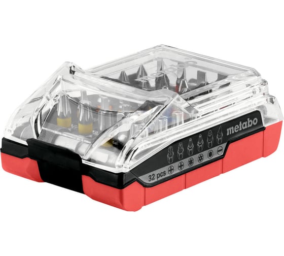 Изображение товара Набор бит 32 шт, футляр в форме аккумулятора Metabo 626696000
