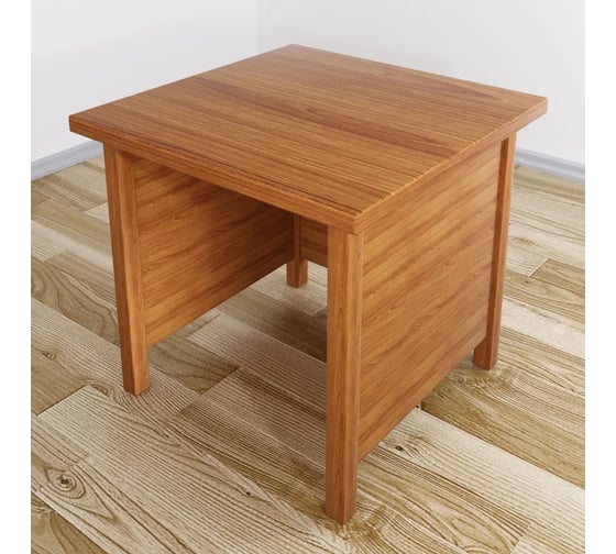 Изображение товара Стол руководительский Solarius Классика квадратный из массива сосны, цвет ольхи, 80x80x75 см stol-ruk80olha