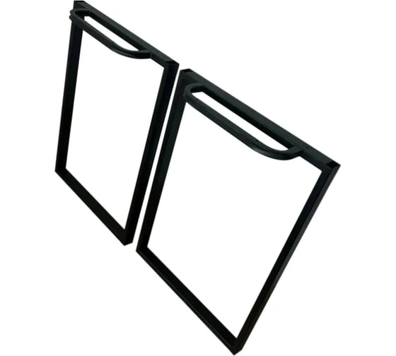 Изображение товара Комплект ножек опор для стола в стиле Лофт Solarius 72x60 см, цвет черный, 2 шт. PARAnogloft70