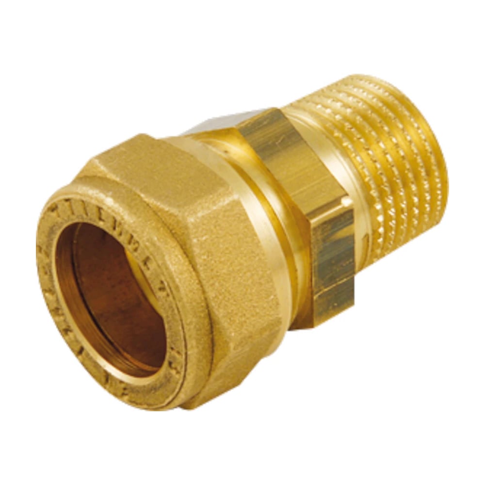 Изображение товара Соединитель для медных труб Tiemme обжим, 1/4"-10 1000110