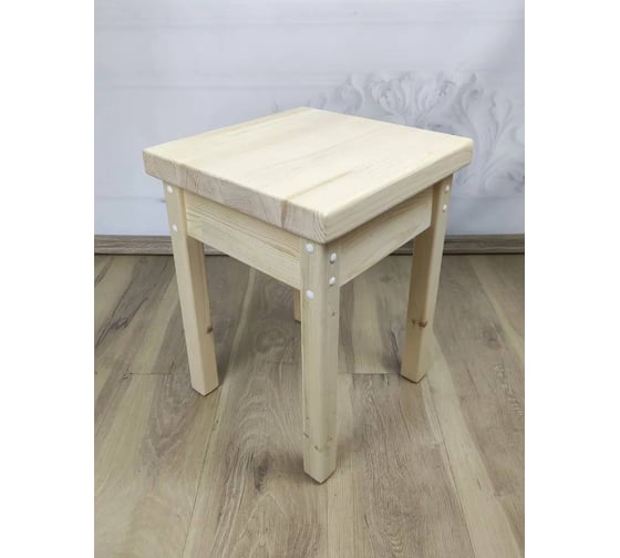 Изображение товара Табуреты кухонные Solarius Классика деревянные, без шлифовки и покраски, 4 шт. 211-10002-4