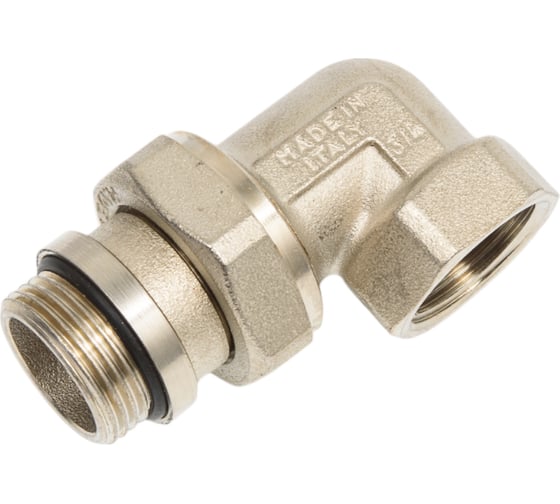 Изображение товара Соединитель с накидной гайкой угловой Tiemme ВН с уплотн. 3/4", никель 1500580