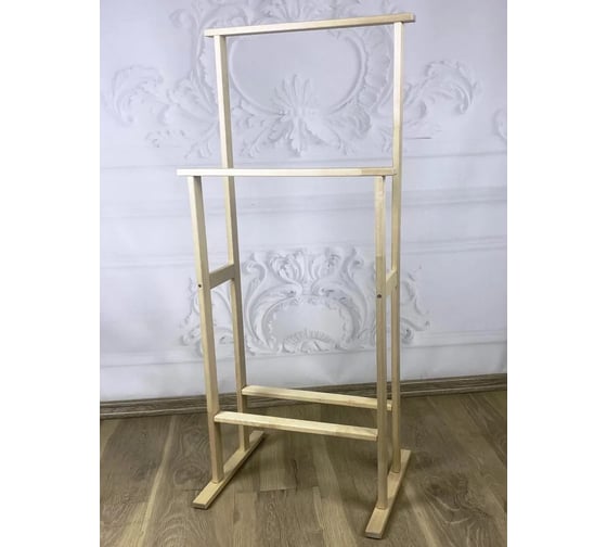 Изображение товара Вешалка напольная Solarius для одежды костюмная деревянная из массива березы 30000