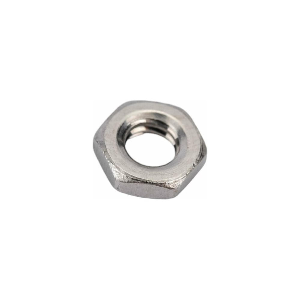 Изображение товара Гайка ОПМ DIN 439 Form B М2,5 MS Ni 100 шт. крепеж латунь никелирование