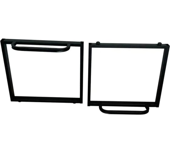 Изображение товара Подстолье, мебельная опора, комплект из 2 ножек для журнального стола Solarius 60x47 см, цвет черный 999-10002