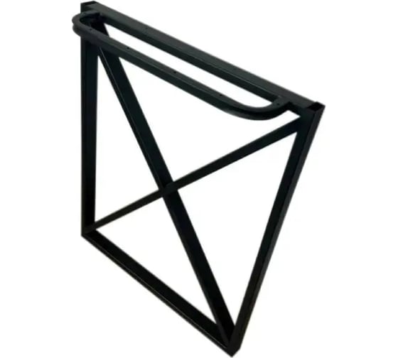 Изображение товара Ножка для стола в стиле Loft Solarius крестообразная, опора для стола лофт 68,5x71 см, подстолье металлическое регулируемое прочное, порошковая покраска, черного цвета nogakrest70black