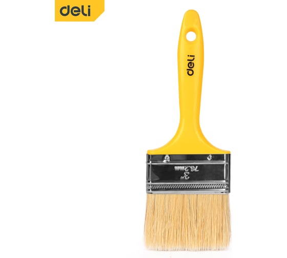Изображение товара Кисть малярная DELI DL509113 с пластиковой ручкой, 75 мм 166223