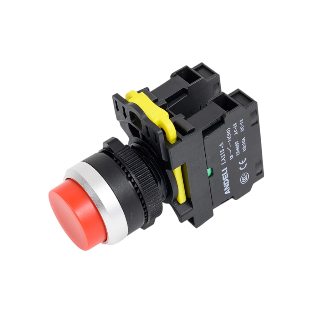 Изображение товара Кнопка ANDELI LA115-A5-11GN/4 красный 1НО+1НЗ ADL10-253