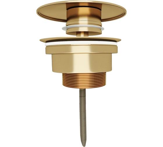 Изображение товара Донный клапан с переливом Teymi Lina для раковины, золото, глянцевый T140215 ЦБ-00270251
