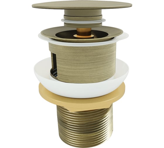 Изображение товара Донный клапан с переливом Teymi Solli для раковины, бронза, матовый T140204 ЦБ-00270256