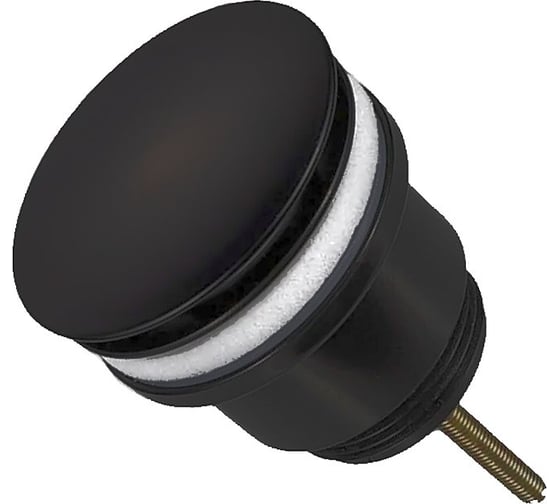 Изображение товара Донный клапан с переливом Teymi Lina для раковины, черный матовый T140114 ЦБ-00270263