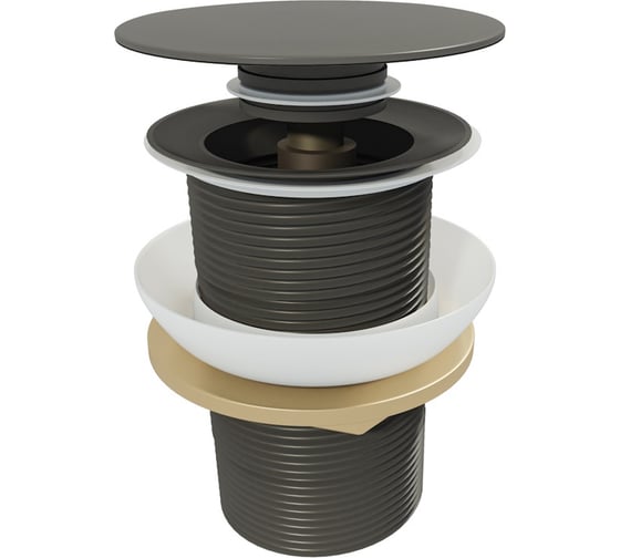 Изображение товара Донный клапан без перелива Teymi Solli для раковины, графит матовый T140206 ЦБ-00270253