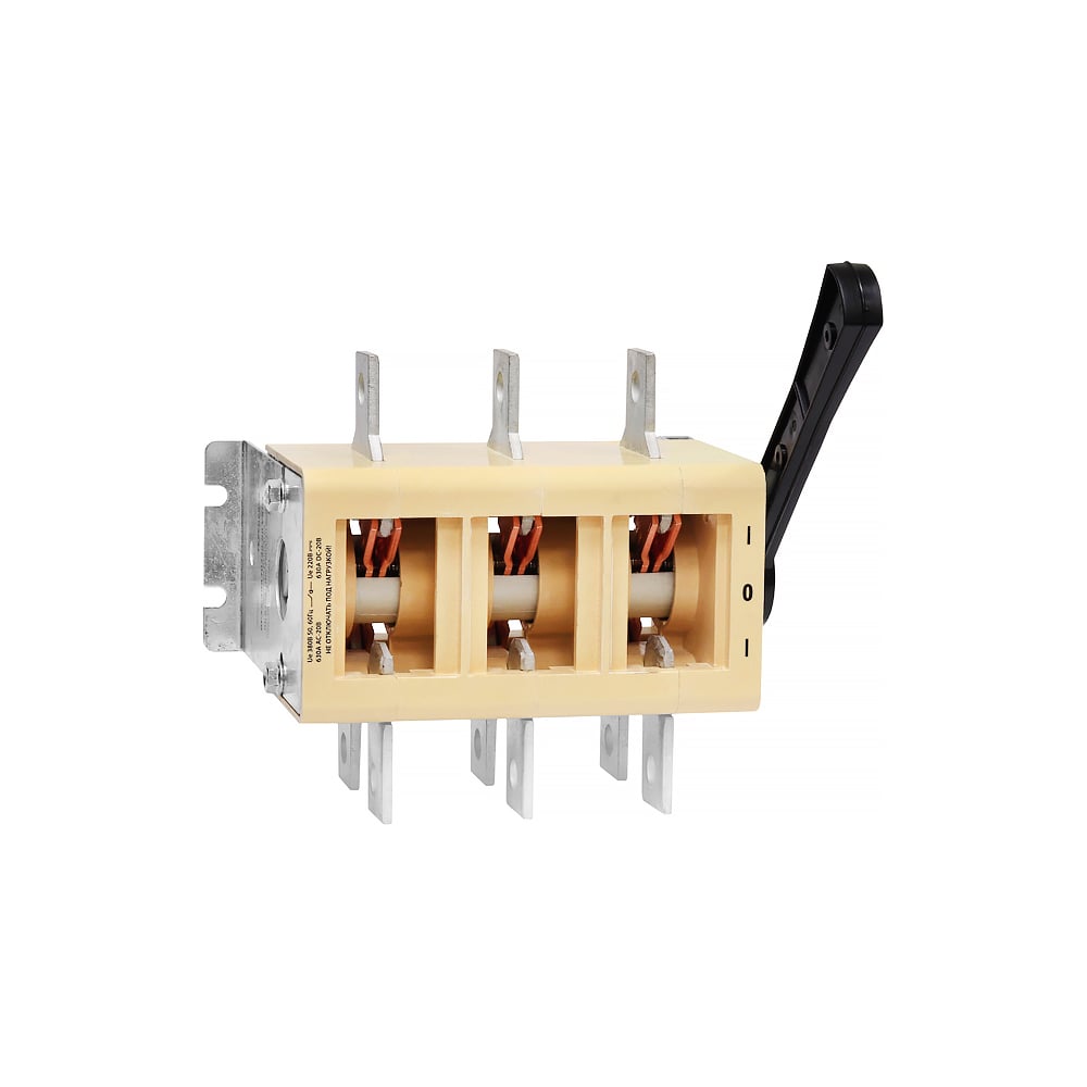 Изображение товара Выключатель-разъединитель Электротехник ВР32-39 А 70220-00 УХЛ3, 630А, несъёмная боковая рукоятка, 3-х полюсный на два направления, IP00, ET276979