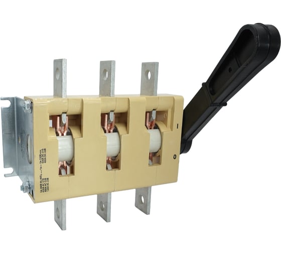 Изображение товара Выключатель-разъединитель Электротехник ВР32-39 А 30220-00 УХЛ3, 630А, несъёмная боковая рукоятка, 3-х полюсный на одно направление, IP00, ET119210