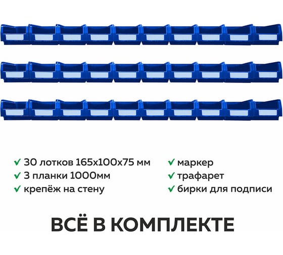 Изображение товара Органайзер ООО ММПО LT1000-3X10 синий 4673738646442