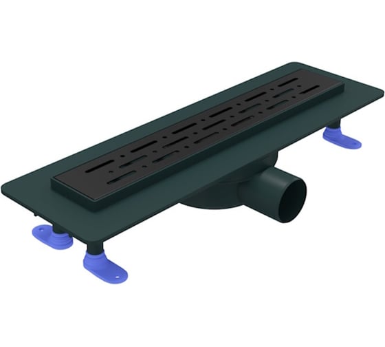 Изображение товара Душевой трап с комбинированным гидрозатвором Teymi Helmi Prime черный, 40 см, решетка из нержавеющей стали T90338 ЦБ-00270408