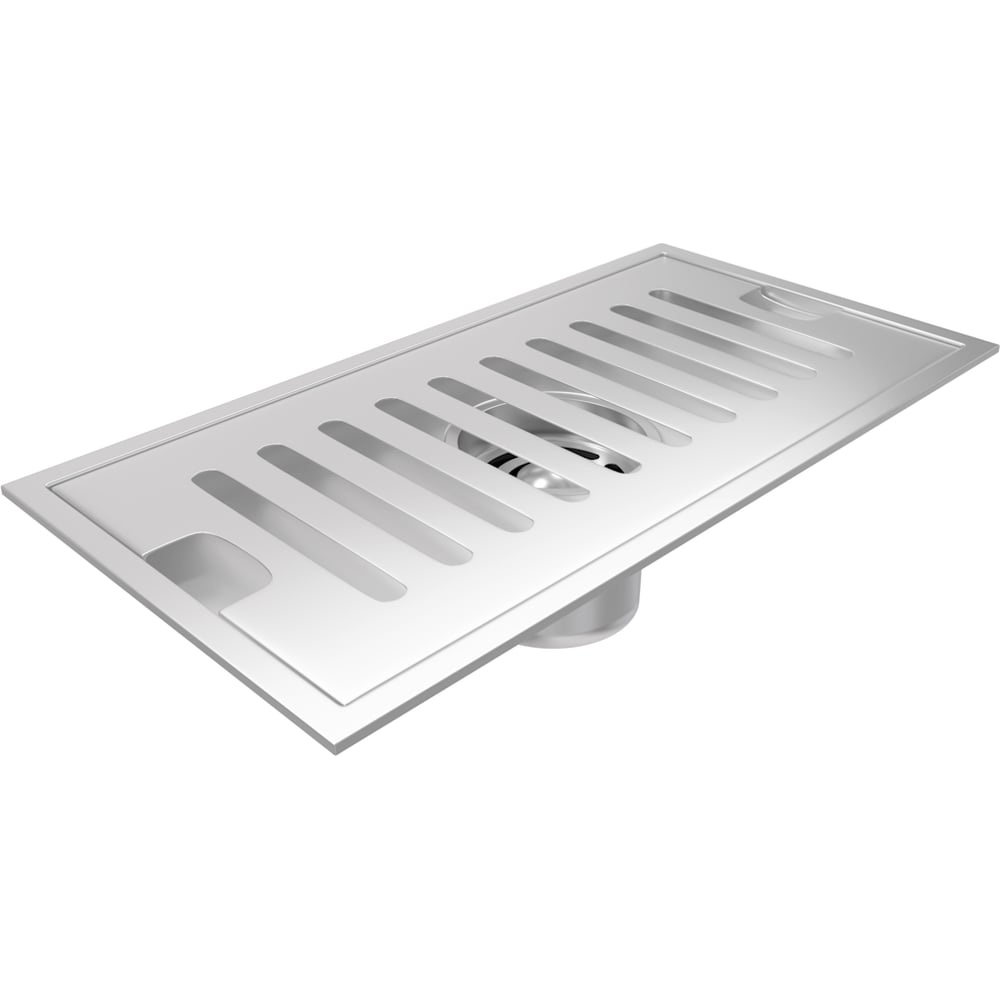 Изображение товара Душевой трап с сухим затвором Teymi Helmi 10x20 см нержавеющая сталь