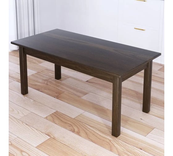 Изображение товара Стол журнальный Solarius Классика со столешницей из массива сосны 20 мм, цвет темного дуба, 110x60x44 см 601-10150