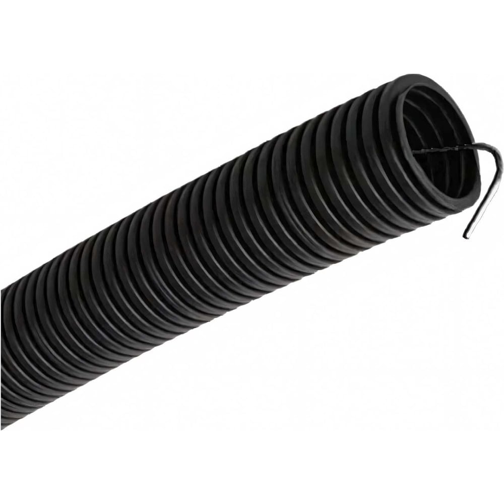 Изображение товара Гибкая гофрированная труба ZITEG d25 мм, черная, 100 м, ПНД, IP66