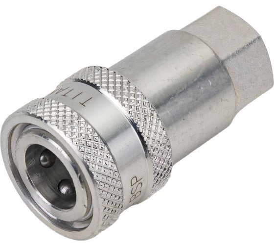 Изображение товара Соединение быстроразъемное серия А ISO 7241-A (1/4"; розетка; оцинкованная сталь) TITAN LOCK TL2AF