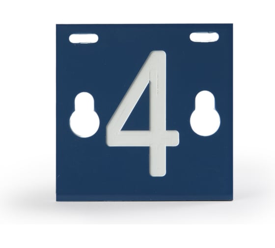 Изображение товара Табличка номера фидера №4 ЭНЕРВИК /ENSTO PEM241.4R, 64x64x3  мм (1 шт.) PEM241.4R-1