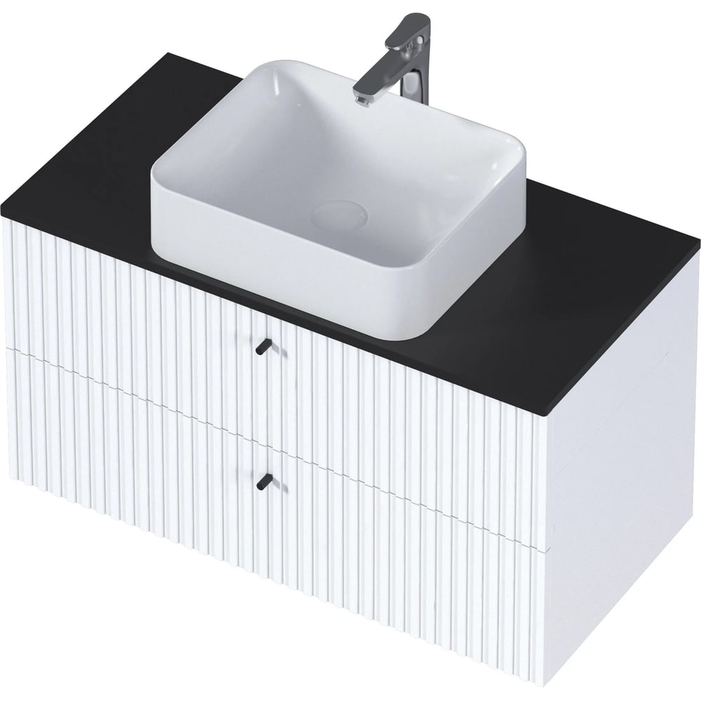 Изображение товара Тумба для ванной комнаты 1Marka Desire 900x487x450П белая с ящиками