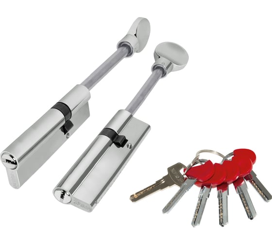 Изображение товара Цилиндровый механизм со штоком Fuaro D-PRO507-8/100 mm /65+10+25/ CP хром, 5+1 кл. перекодируемый 42687