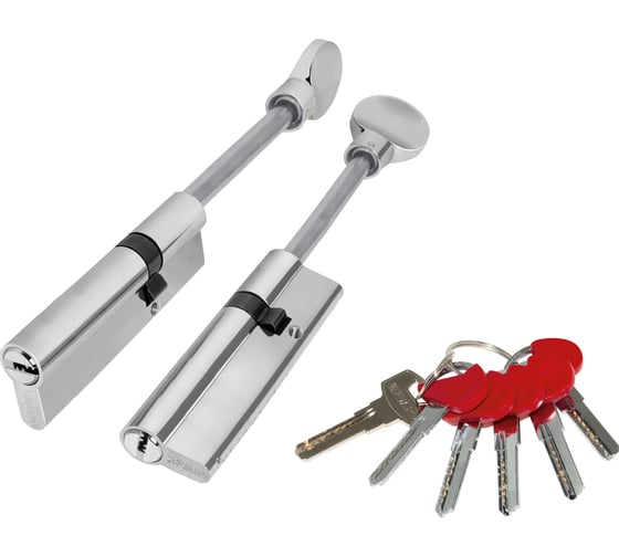 Изображение товара Цилиндровый механизм со штоком Fuaro D-PRO507-8/90 mm /55+10+25/ CP хром, 5+1 кл. перекодируемый 42683