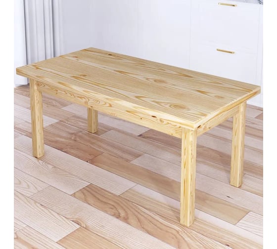 Изображение товара Стол журнальный Solarius Классика со столешницей из массива сосны 40 мм, без покраски, 90x60x46 см 601-10280