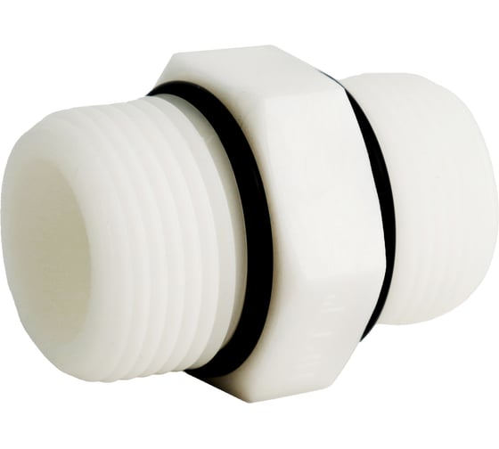 Изображение товара Ниппель пластиковый Гейзер с канавкой, 1"х1" 45628