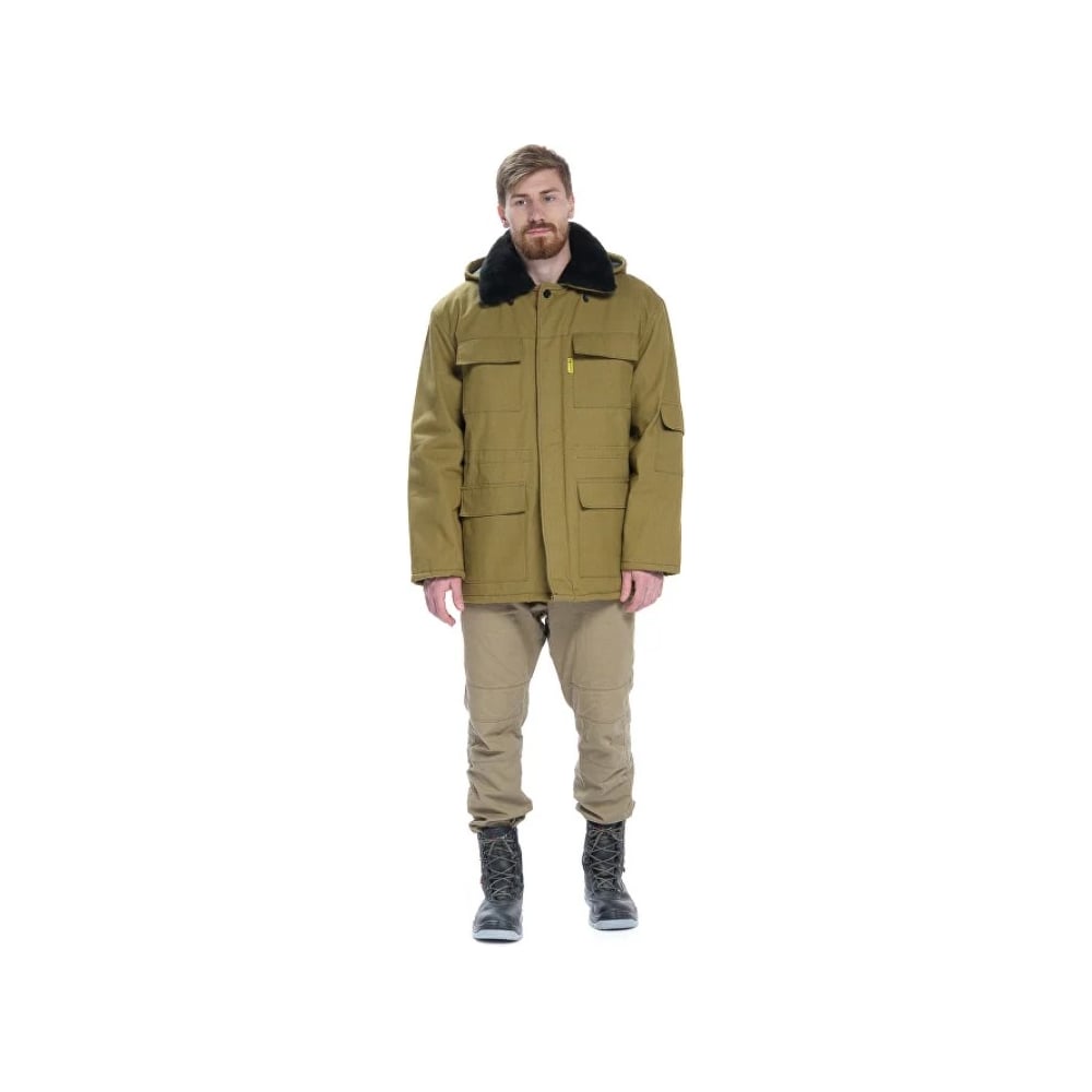 Изображение товара Куртка-бушлат с меховым воротником ИВАРУС для мужчин 48-50
