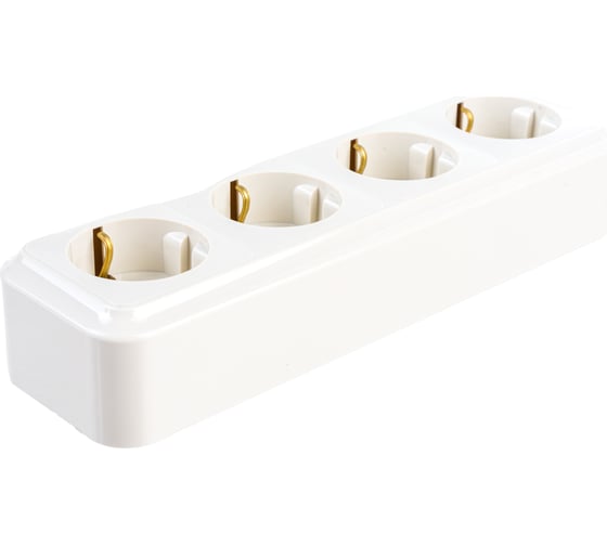 Изображение товара Розетка Bylectrica 4-местная ОУ с заз.конт., серия ПРАЛЕСКА, бежевый, РА16-266 бежевый