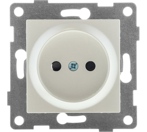 Изображение товара Механизм розетки GUSI ELECTRIC 1-ой без заземления, с защитной шторкой, СУ, 16А, 250В, жемчуг С11Р2-028