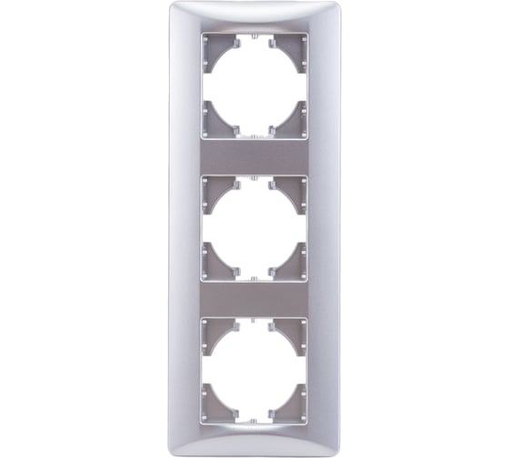 Изображение товара Рамка GUSI ELECTRIC Ugra 3-местная, цвет серебро. С1130-004