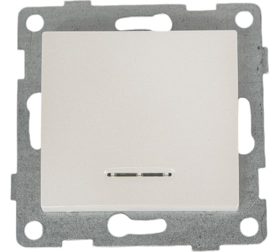 Изображение товара Механизм выключателя GUSI ELECTRIC 1кл., индикатор СУ, 10А, 250В, жемчуг С10В18-028