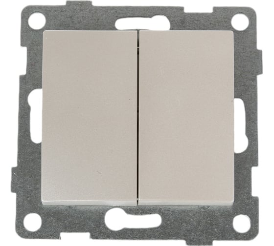 Изображение товара Механизм выключателя GUSI ELECTRIC 2 клавишный, СУ, 10А, 250В, жемчуг С10В2-028