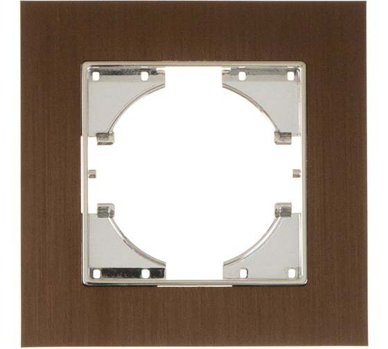Изображение товара Рамка GUSI ELECTRIC 1-местная, алюминий, цвет коричневый С1110-036