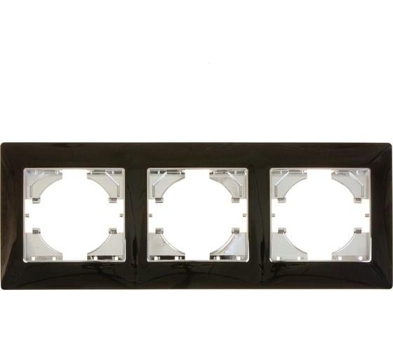 Изображение товара Рамка GUSI ELECTRIC 3-местная, цинк, цвет оникс С1030-037