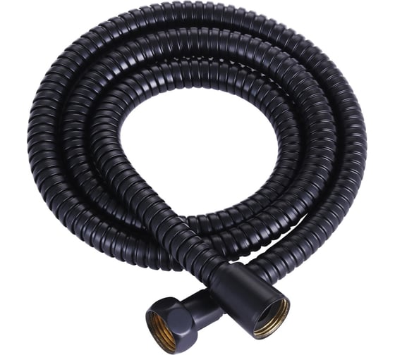 Изображение товара Гибкий шланг CEZARES металлизированный, длина 1,8 м, чёрный матовый CZR-FMM-180-NOP